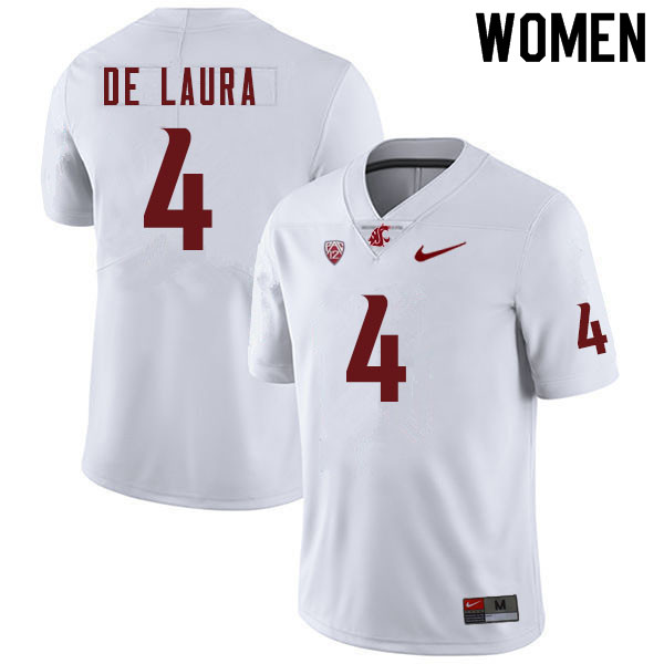Women #4 Jayden de Laura Washington Cougars College Football Jerseys Sale-White - Click Image to Close